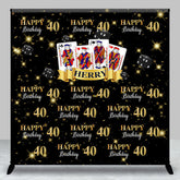Lofaris Jack Cards Las Vegas Custom Birthday Repeat Backdrop
